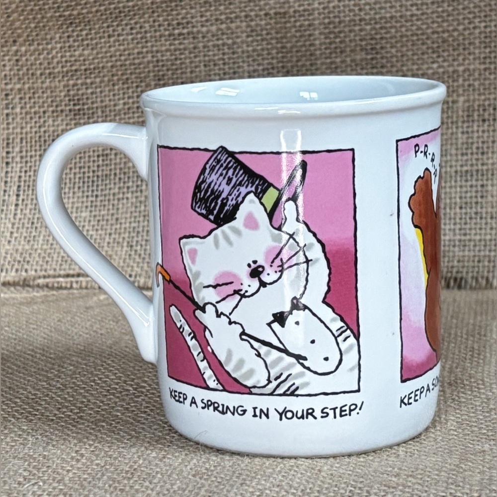 Vintage Hallmark Cat Mug Mates Coffee Cup Whimsical Silly Fun Anthropomorphic